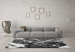 Machine Washable Abstract Gray Modern Rug in a Living Room,, wshabs2535gry