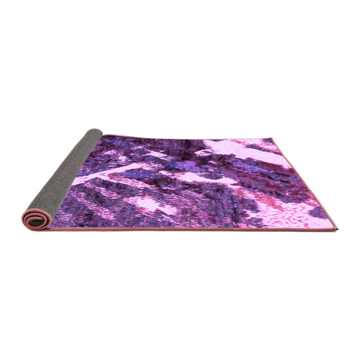 Sideview of Abstract Purple Modern Rug, abs2535pur
