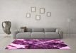 Machine Washable Abstract Pink Modern Rug in a Living Room, wshabs2535pnk