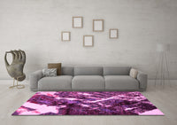 Machine Washable Abstract Pink Modern Rug, wshabs2535pnk