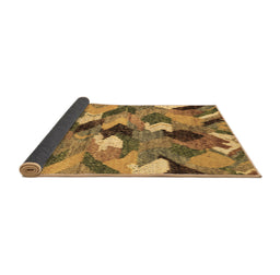 Sideview of Abstract Brown Modern Rug, abs2536brn