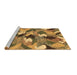 Sideview of Machine Washable Abstract Brown Modern Rug, wshabs2536brn