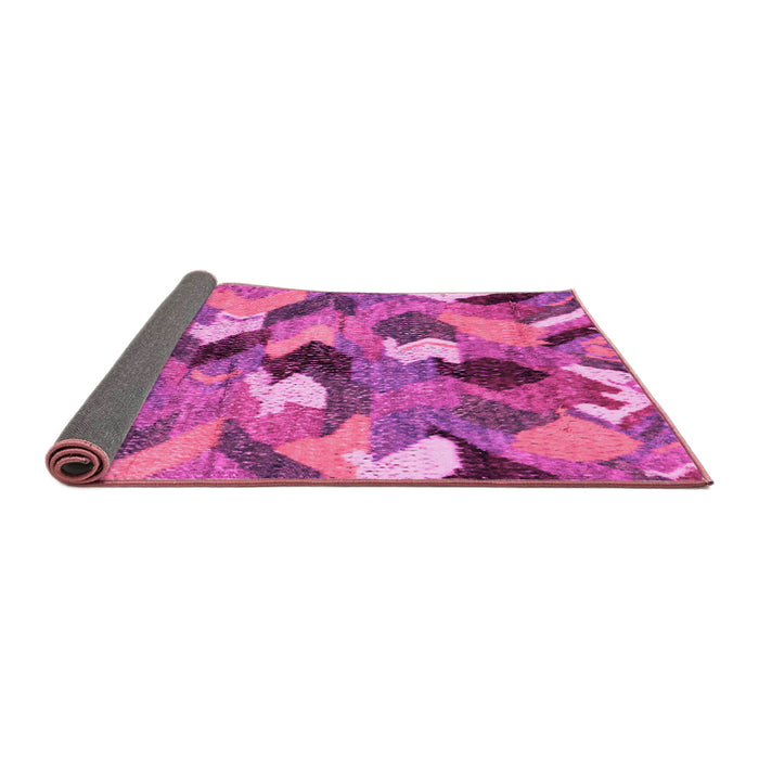 Sideview of Abstract Pink Modern Rug, abs2536pnk