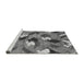 Sideview of Machine Washable Abstract Gray Modern Rug, wshabs2536gry