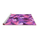 Sideview of Machine Washable Abstract Purple Modern Area Rugs, wshabs2536pur