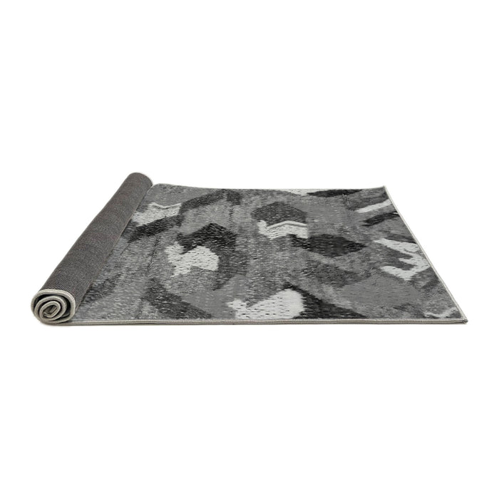 Sideview of Abstract Gray Modern Rug, abs2536gry