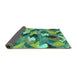 Sideview of Abstract Turquoise Modern Rug, abs2536turq