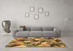 Machine Washable Abstract Brown Modern Rug in a Living Room,, wshabs2536brn