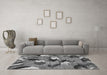 Machine Washable Abstract Gray Modern Rug in a Living Room,, wshabs2536gry