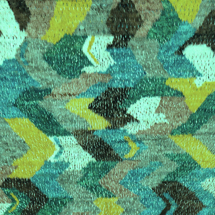 Machine Washable Abstract Turquoise Modern Area Rugs, wshabs2536turq