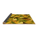 Sideview of Abstract Yellow Modern Rug, abs2536yw