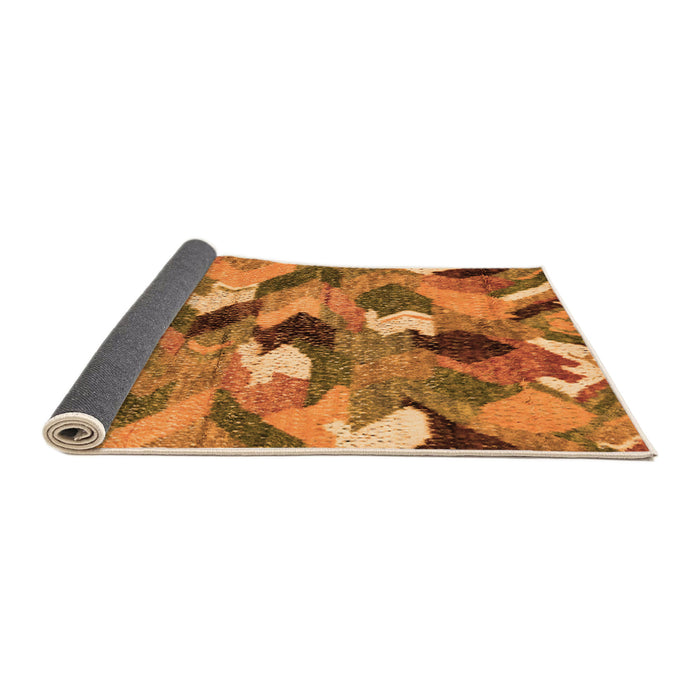 Sideview of Abstract Orange Modern Rug, abs2536org