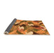 Sideview of Abstract Orange Modern Rug, abs2536org