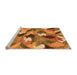 Sideview of Machine Washable Abstract Orange Modern Area Rugs, wshabs2536org