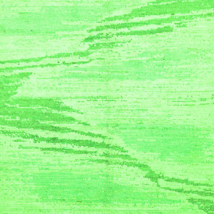 Square Machine Washable Solid Green Modern Area Rugs, wshabs2537grn