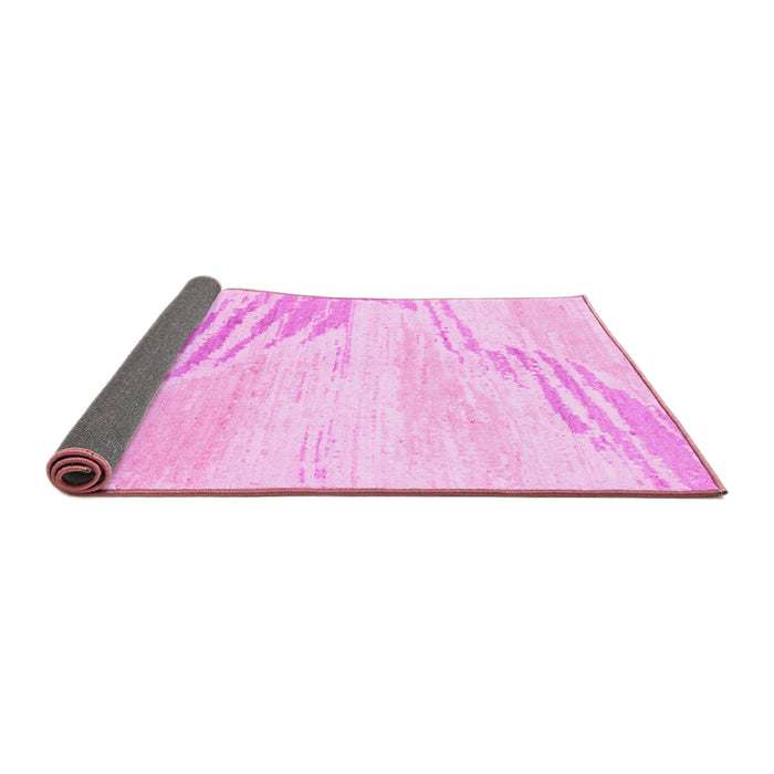 Sideview of Solid Pink Modern Rug, abs2537pnk