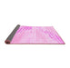 Sideview of Solid Pink Modern Rug, abs2537pnk