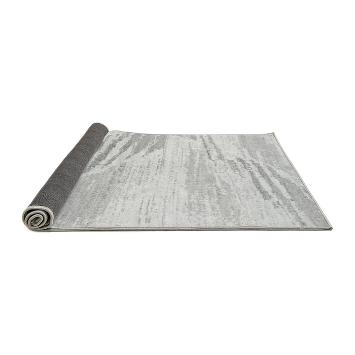Sideview of Solid Gray Modern Rug, abs2537gry