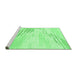 Sideview of Machine Washable Solid Emerald Green Modern Area Rugs, wshabs2537emgrn