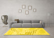 Machine Washable Solid Yellow Modern Rug in a Living Room, wshabs2537yw