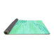 Sideview of Solid Turquoise Modern Rug, abs2537turq