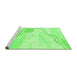 Sideview of Machine Washable Solid Green Modern Area Rugs, wshabs2537grn