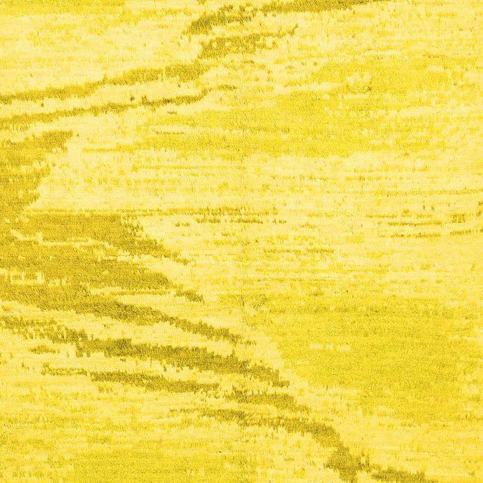 Machine Washable Solid Yellow Modern Rug, wshabs2537yw