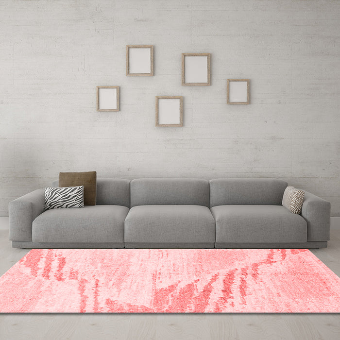 Modern Red Washable Rugs