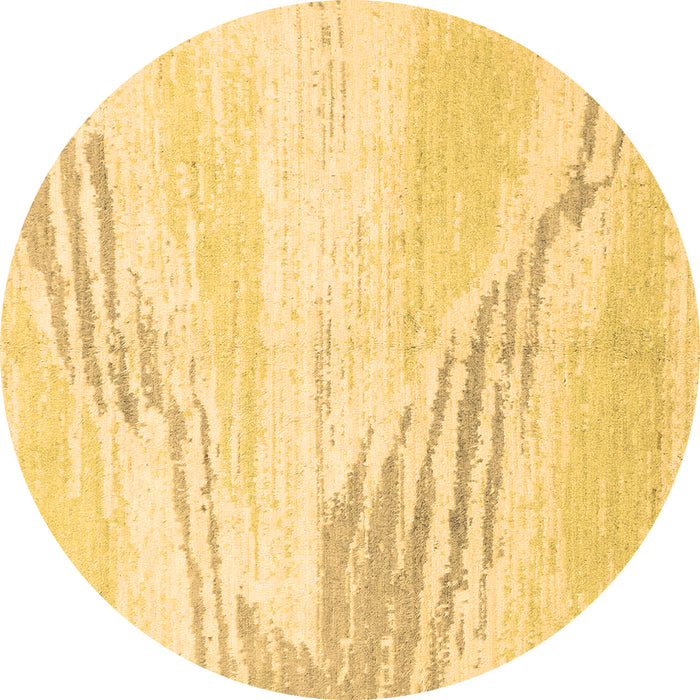 Round Machine Washable Solid Brown Modern Rug, wshabs2537brn