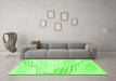 Machine Washable Solid Green Modern Area Rugs in a Living Room,, wshabs2537grn