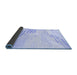 Sideview of Solid Blue Modern Rug, abs2537blu