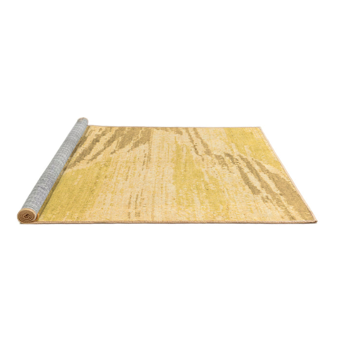 Sideview of Machine Washable Solid Brown Modern Rug, wshabs2537brn