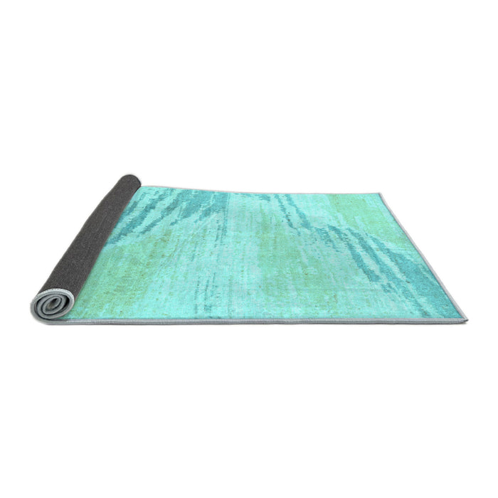 Sideview of Solid Light Blue Modern Rug, abs2537lblu