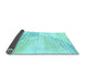 Sideview of Solid Light Blue Modern Rug, abs2537lblu