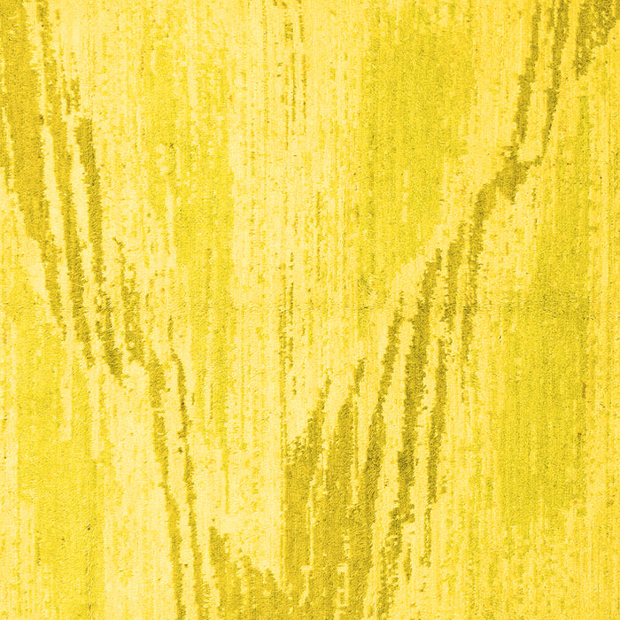 Square Solid Yellow Modern Rug, abs2537yw