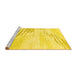 Sideview of Machine Washable Solid Yellow Modern Rug, wshabs2537yw