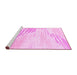 Sideview of Machine Washable Solid Pink Modern Rug, wshabs2537pnk