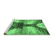 Sideview of Machine Washable Abstract Emerald Green Modern Area Rugs, wshabs2538emgrn