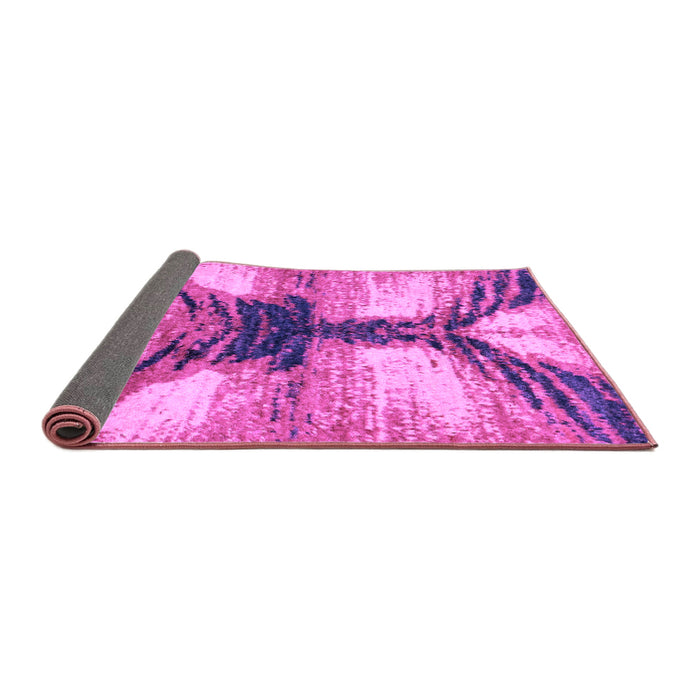 Sideview of Abstract Purple Modern Rug, abs2538pur