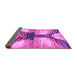 Sideview of Abstract Purple Modern Rug, abs2538pur