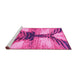 Sideview of Machine Washable Abstract Pink Modern Rug, wshabs2538pnk