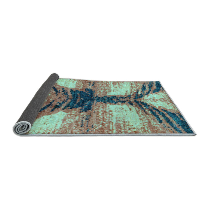 Sideview of Abstract Light Blue Modern Rug, abs2538lblu