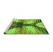 Sideview of Machine Washable Abstract Green Modern Area Rugs, wshabs2538grn