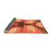 Sideview of Abstract Orange Modern Rug, abs2538org