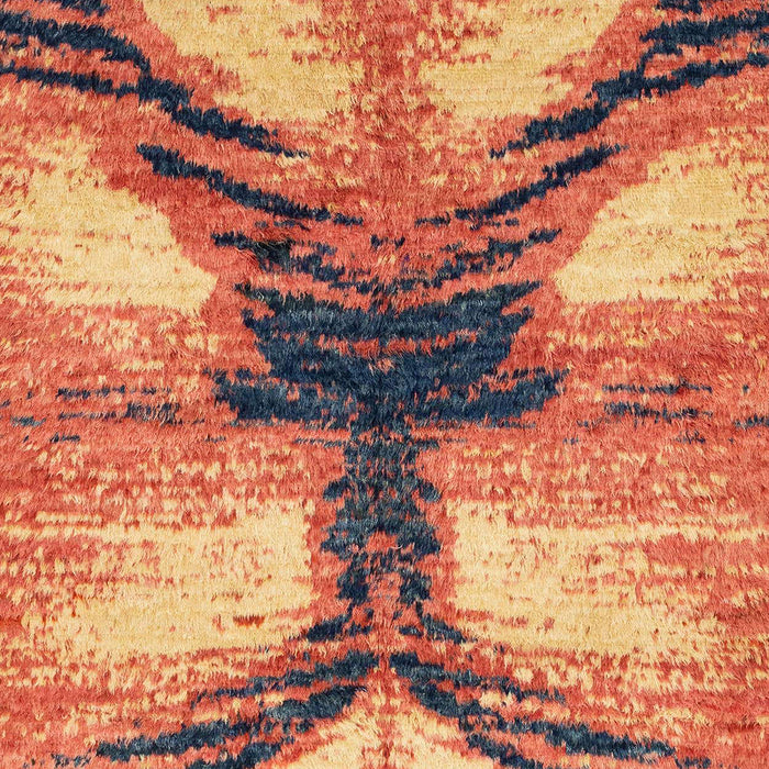 Machine Washable Abstract Fire Brick Red Rug, wshabs2538