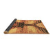 Sideview of Abstract Brown Modern Rug, abs2538brn