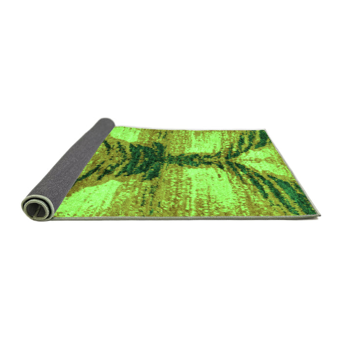 Sideview of Abstract Green Modern Rug, abs2538grn