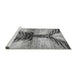 Sideview of Machine Washable Abstract Gray Modern Rug, wshabs2538gry