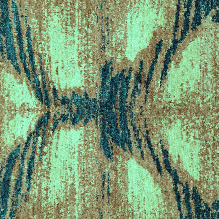 Square Abstract Turquoise Modern Rug, abs2538turq