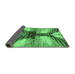 Sideview of Abstract Emerald Green Modern Rug, abs2538emgrn